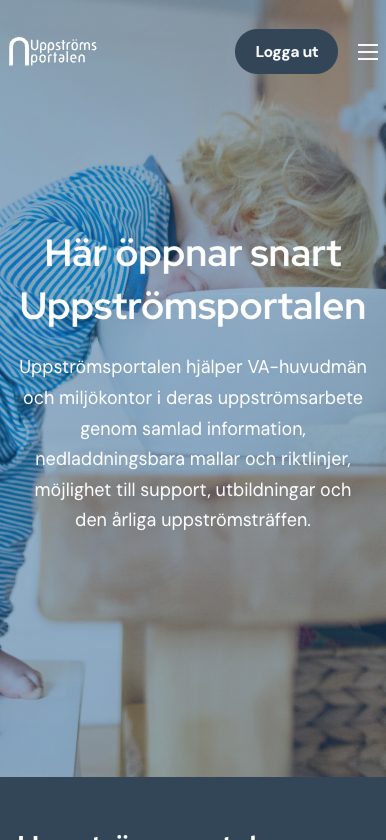 Uppströmsportalen i mobil