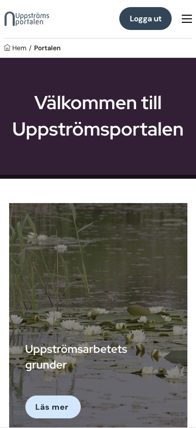 Uppströmsportalen i mobil