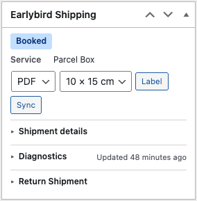 Early Bird-rutan på en bokad order